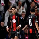 Evanilson celebra su gol con el Bournemouth ante el Sturm Graz