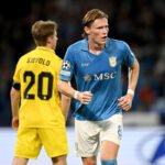 Scott McTominay durante el partido entre el Napoli y el Bodø/Glimt en Nápoles
